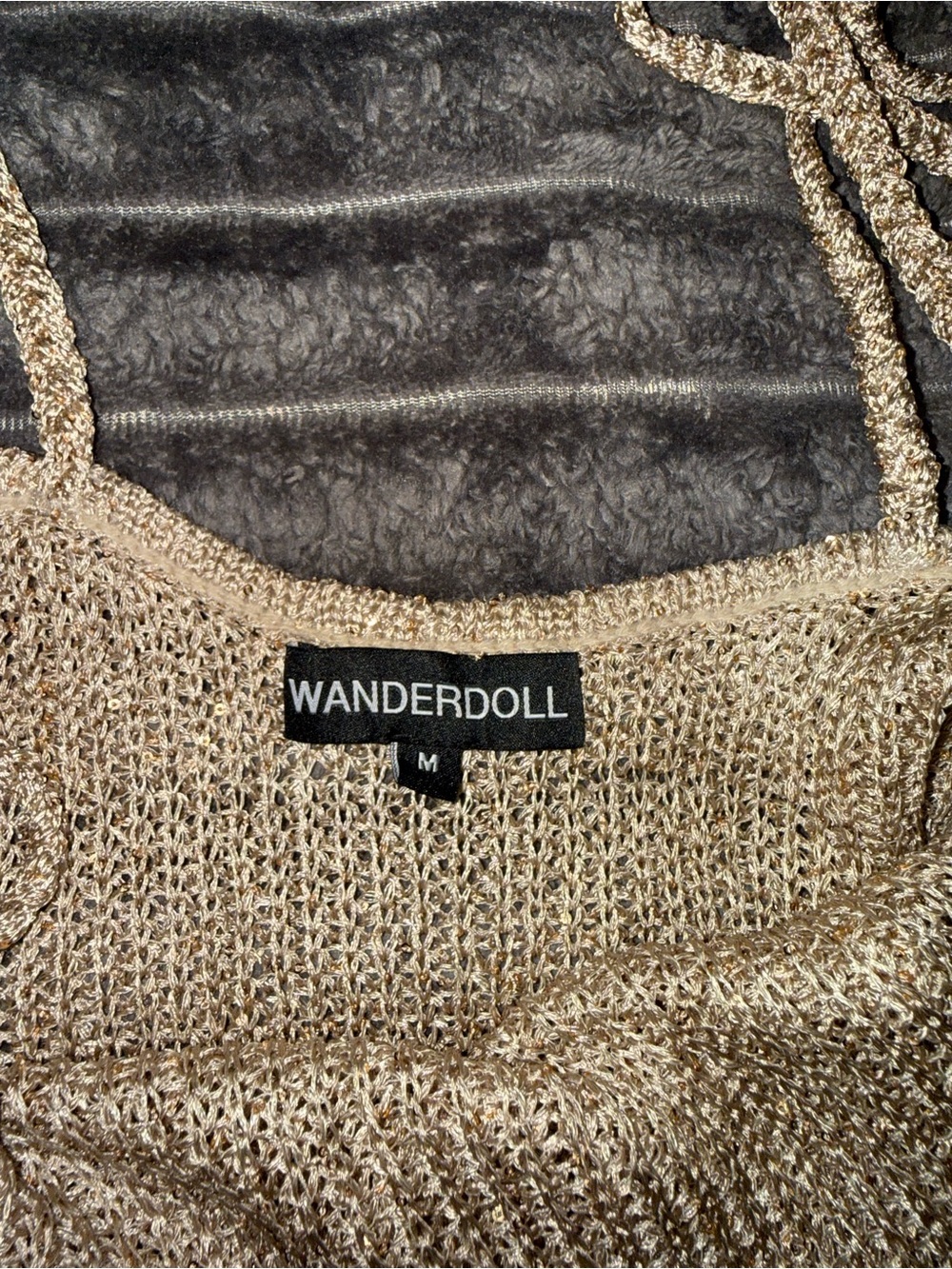 Knit V-Neck Maxi Dress in Taupe - Picture 4 of 4